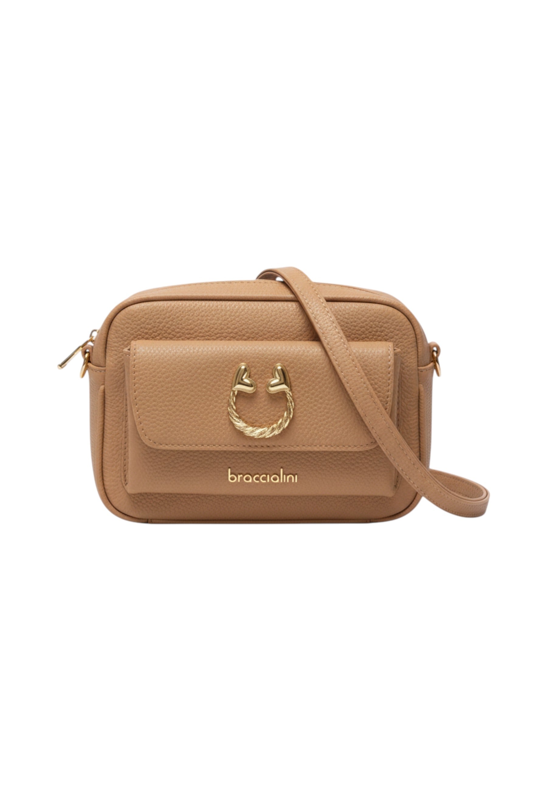 Borsa A Tracolla Donna Braccialini In Pelle Con Anello Decorativo Intrecciato Dolly B19097PP