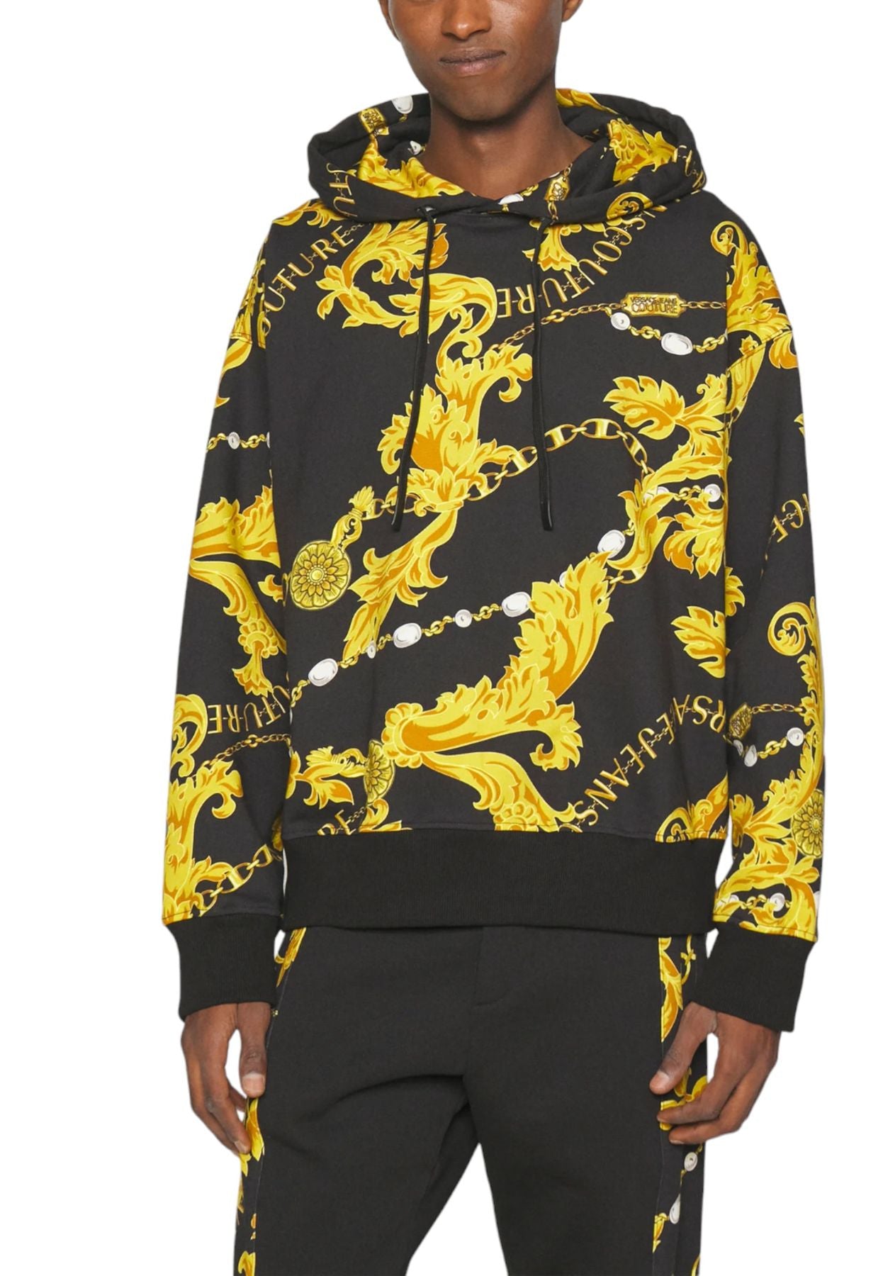 Felpa Con Cappuccio Uomo Versace Jeans Couture   75GAI3C0FS102