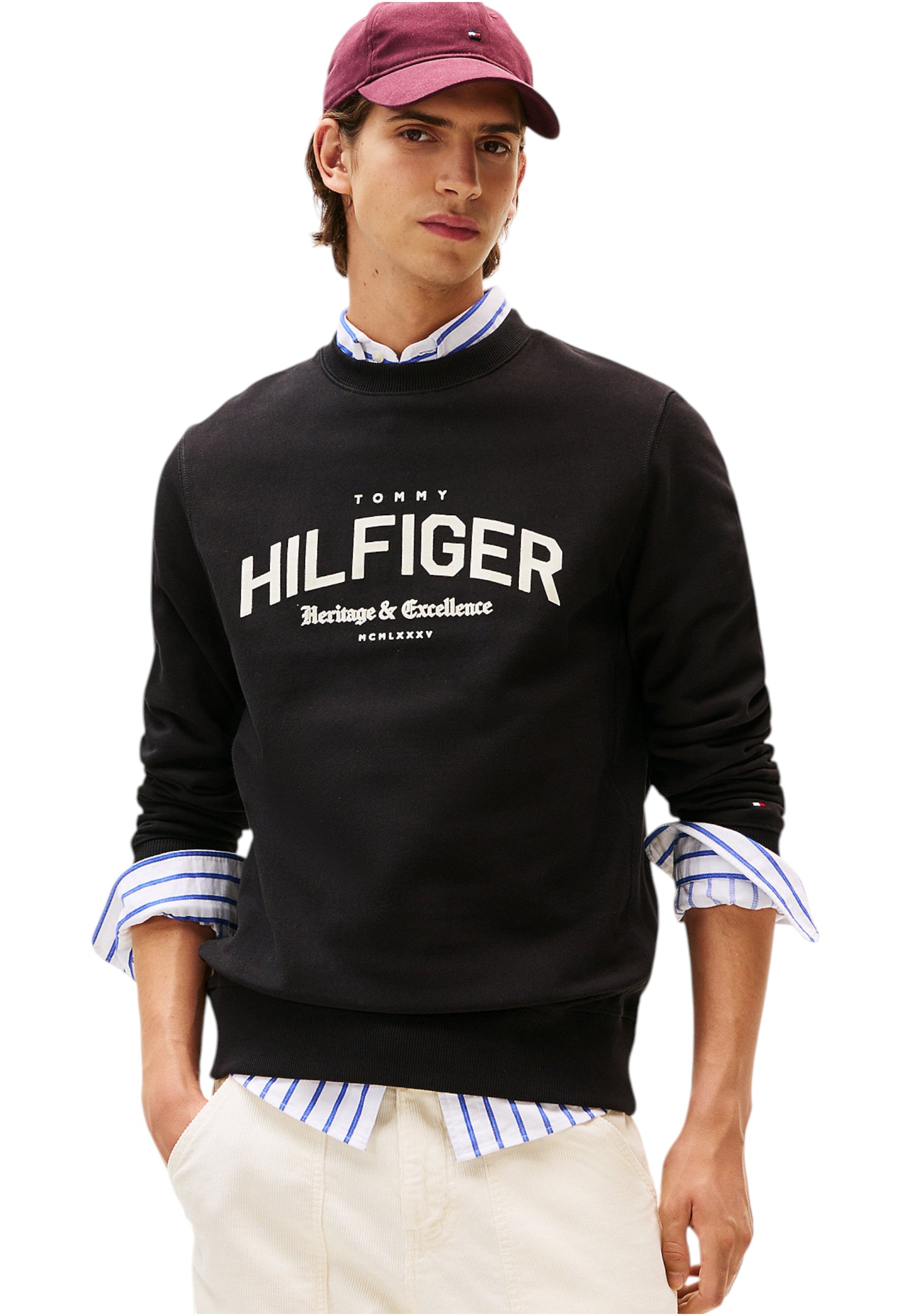 Felpa A Girocollo Uomo Tommy Hilfiger  Hilfiger Arch MW0MW40067