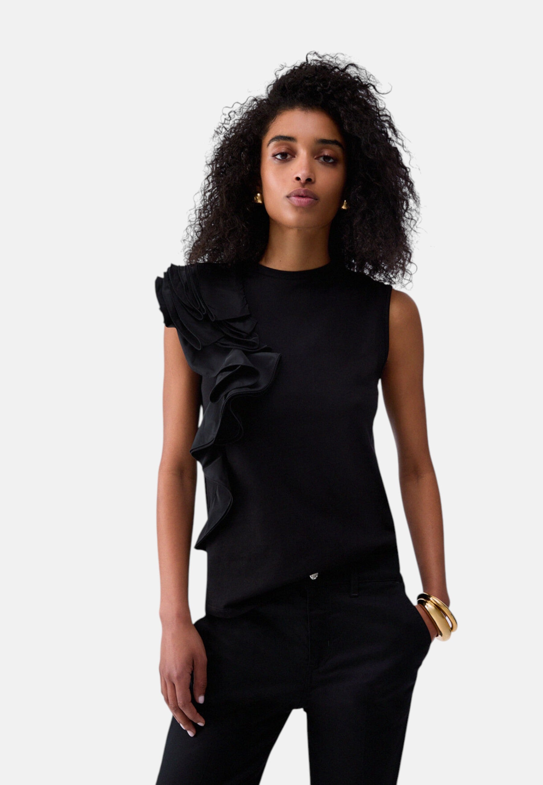 T-Shirt Manica Corta Donna Liu Jo Con Volant  CA6385J6308