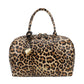Borsa A Mano Donna Braccialini Bauletto In Pelle Con Stampa Leopard Michelle B19015PP