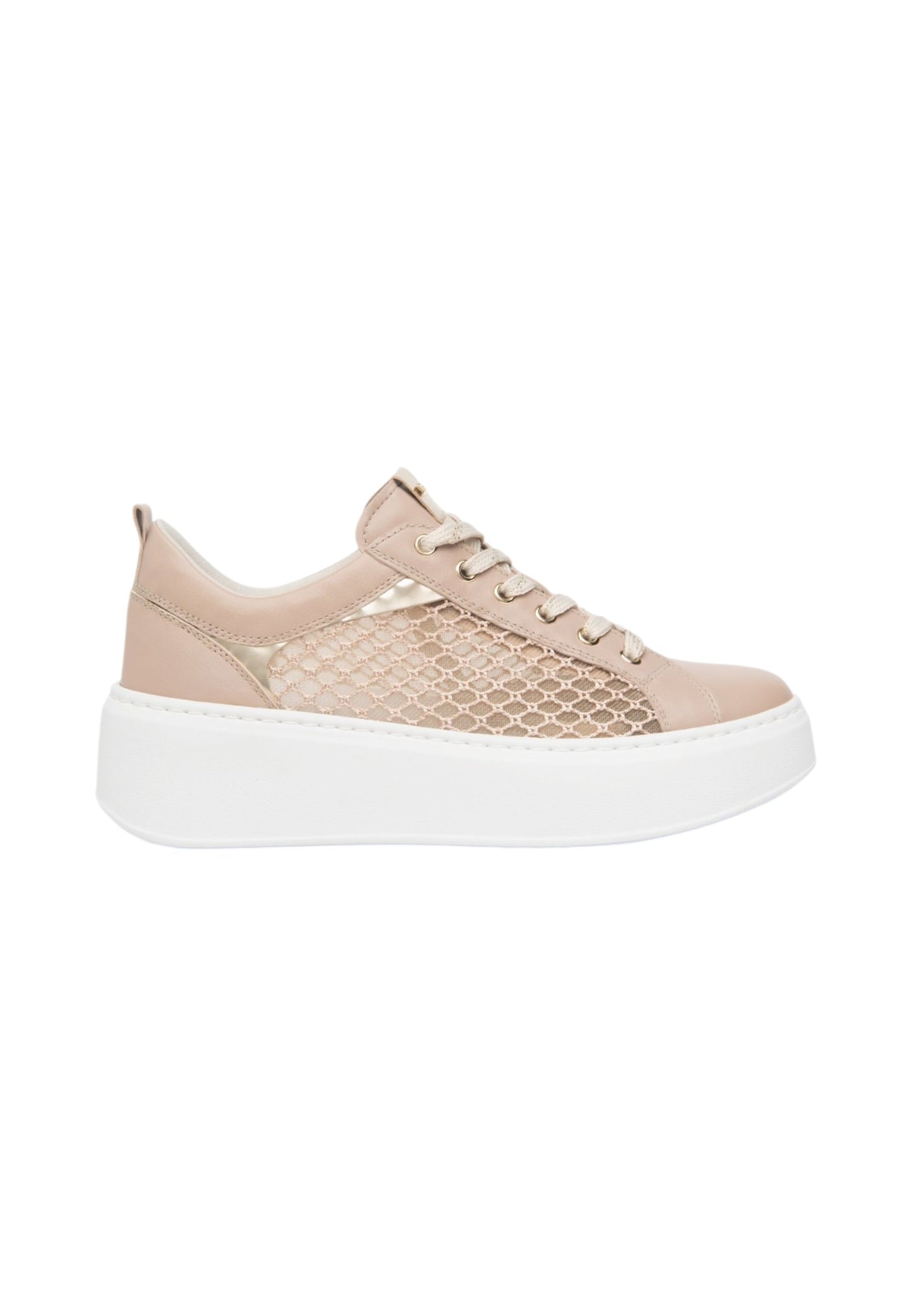 Sneakers Basse Donna Nero Giardini In Nappa Con Inserti Laterali Traforati Trasparenti  E615292D