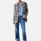 Giacca Blazer Donna Liu Jo Monopetto A Quadri Con Bordo Pizzo  CF6057T859A