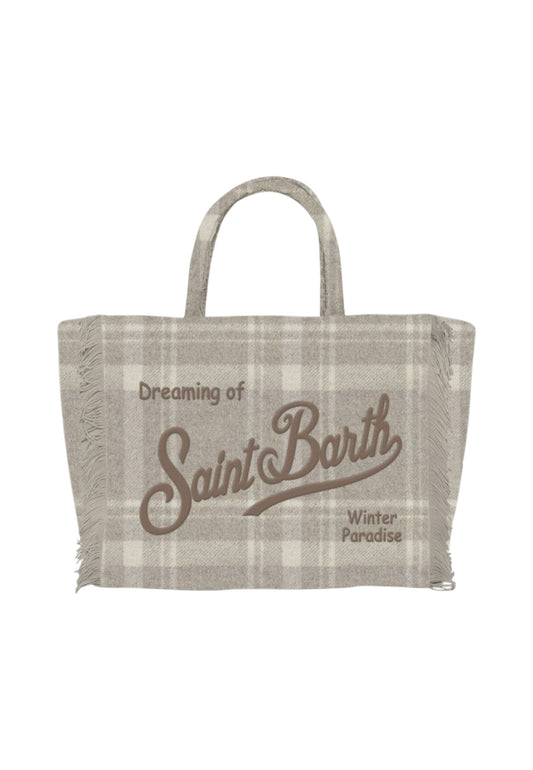 Borsa A Mano Donna Mc2 Saint Barth Check Embroidery Vanity Mini Felt VAMI024