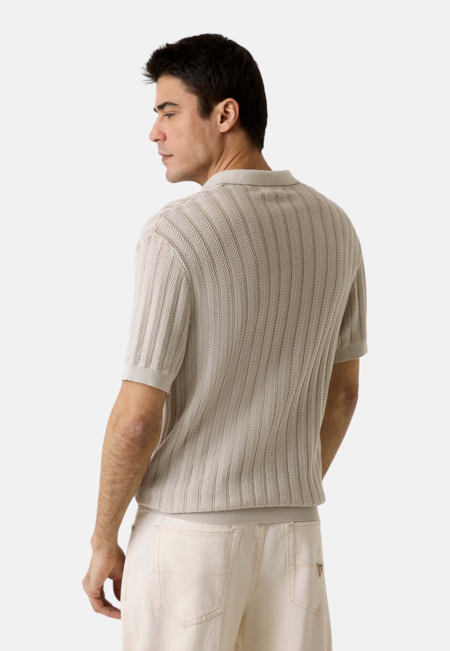 Polo Manica Corta Uomo Guess In Maglia Lonn Harringbone Stit M6GR05Z0558