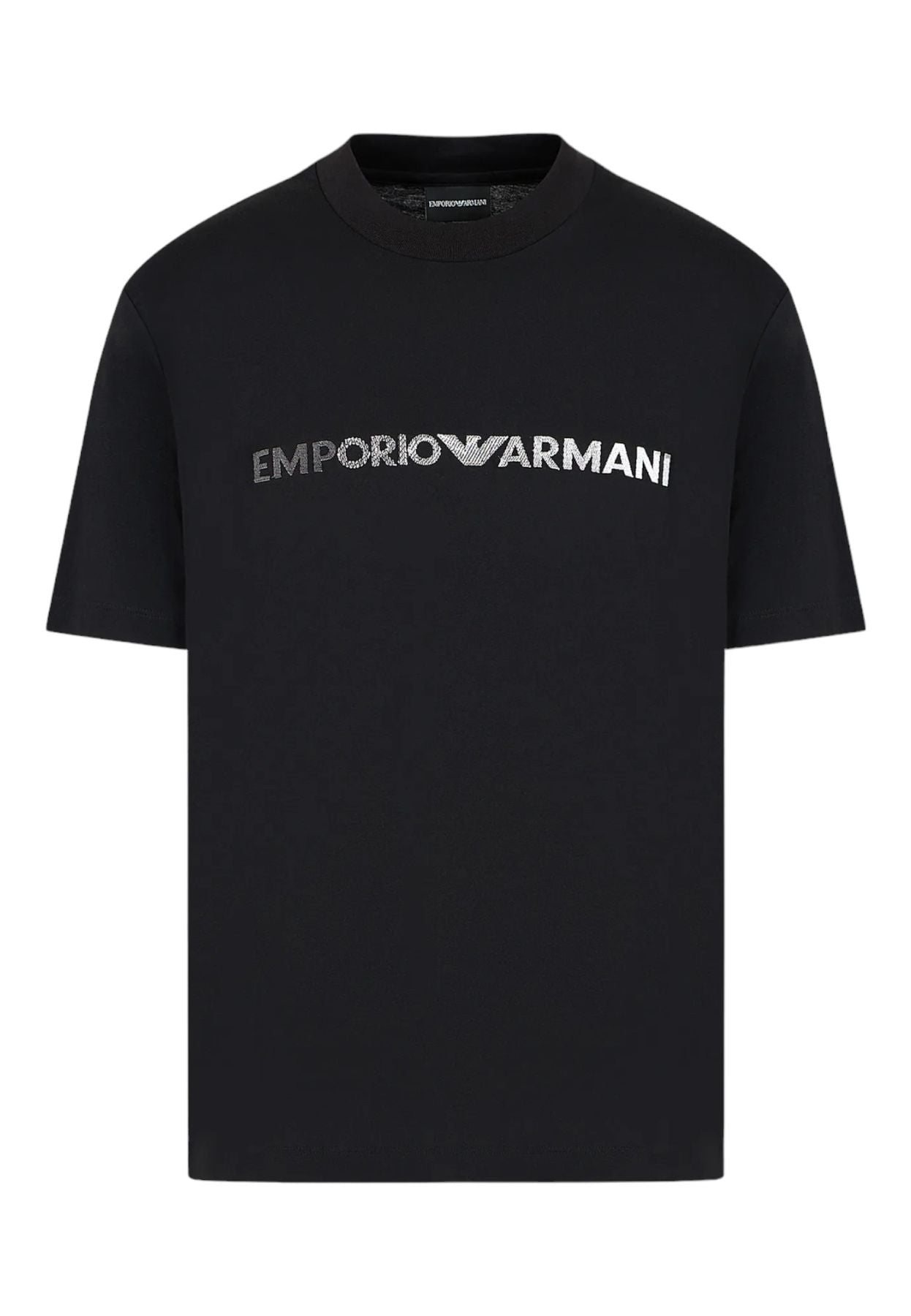 T-Shirt Manica Corta Uomo Emporio Armani Con Logo Ricamato Drawing 3D1TG31JPZZ