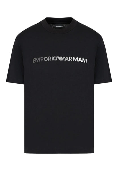 T-Shirt Manica Corta Uomo Emporio Armani Con Logo Ricamato Drawing 3D1TG31JPZZ