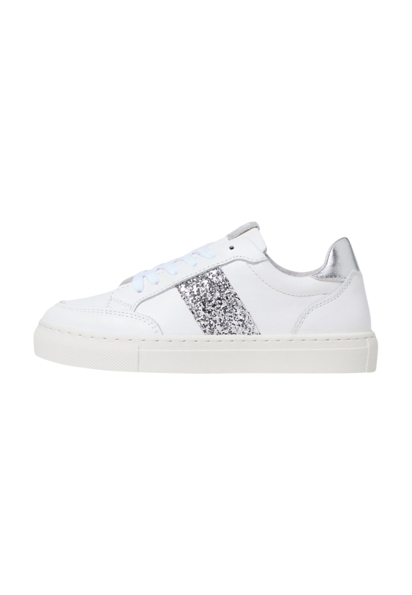 Sneakers Basse Donna Nero Giardini In Pelle Con Banda Glitter  E633593F