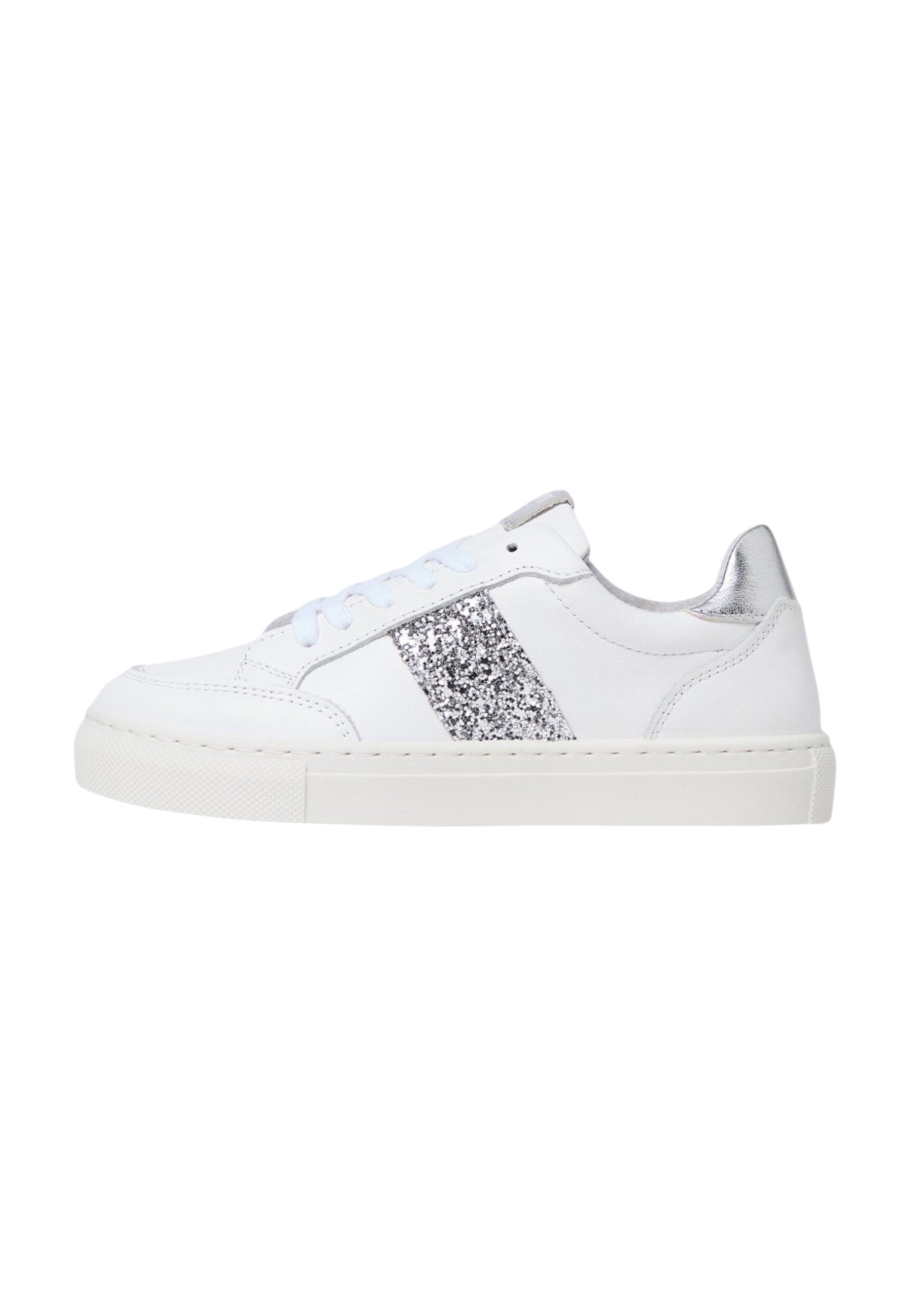 Sneakers Basse Donna Nero Giardini In Pelle Con Banda Glitter  E633593F
