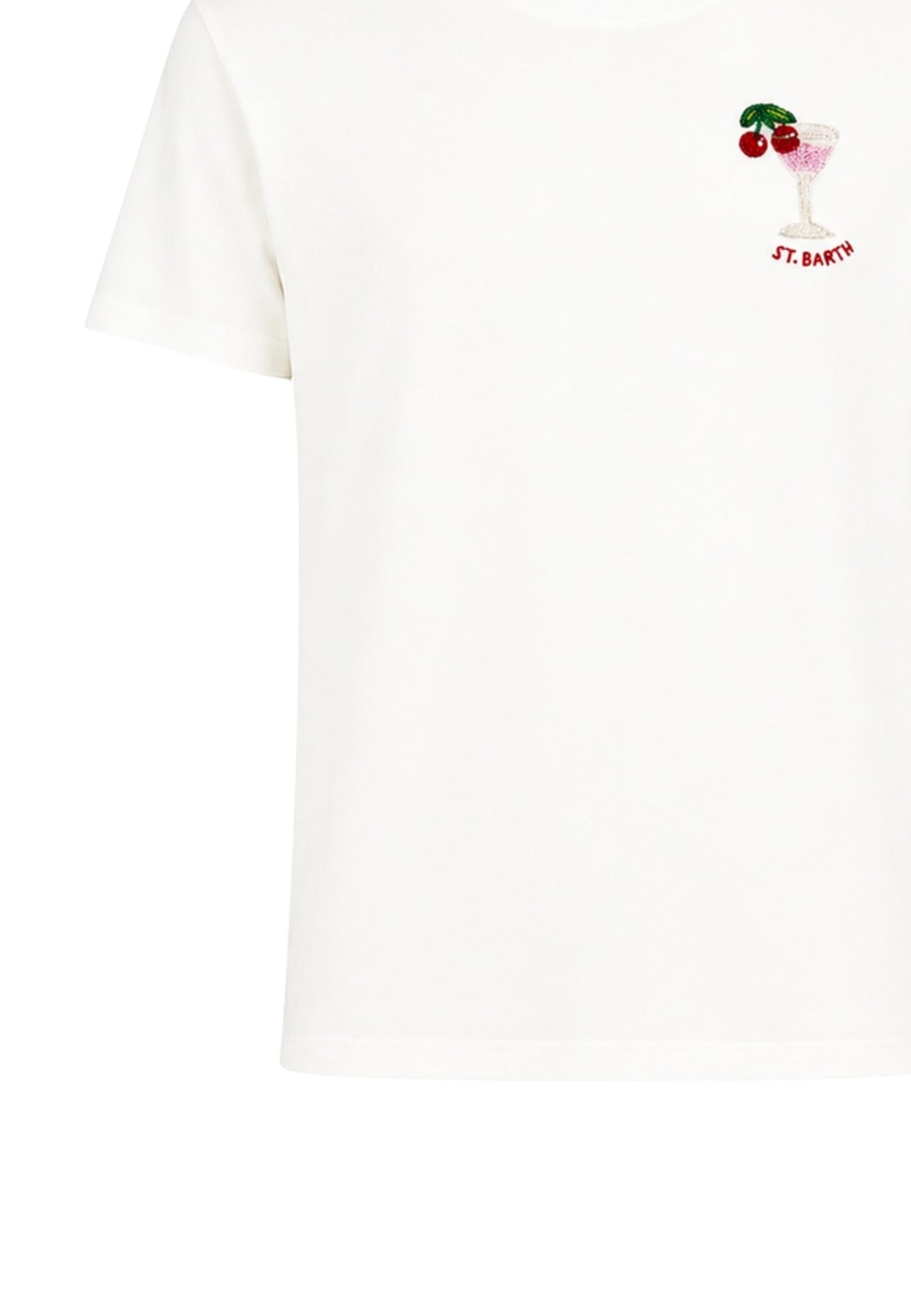 T-Shirt Manica Corta Donna Mc2 Saint Barth Sb Cherry Martini Beads Emb Emilie EMI0001