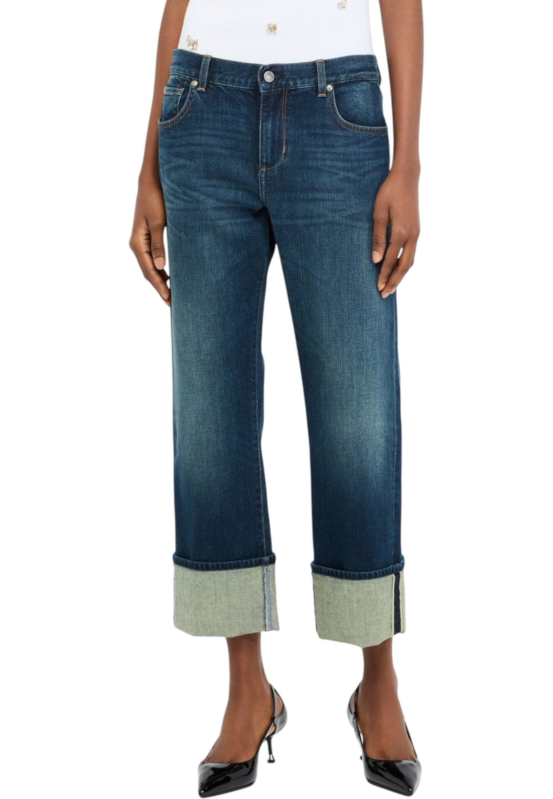 Jeans Straight Fit Donna Liu Jo Vita Bassa Authentic UF5175DS074