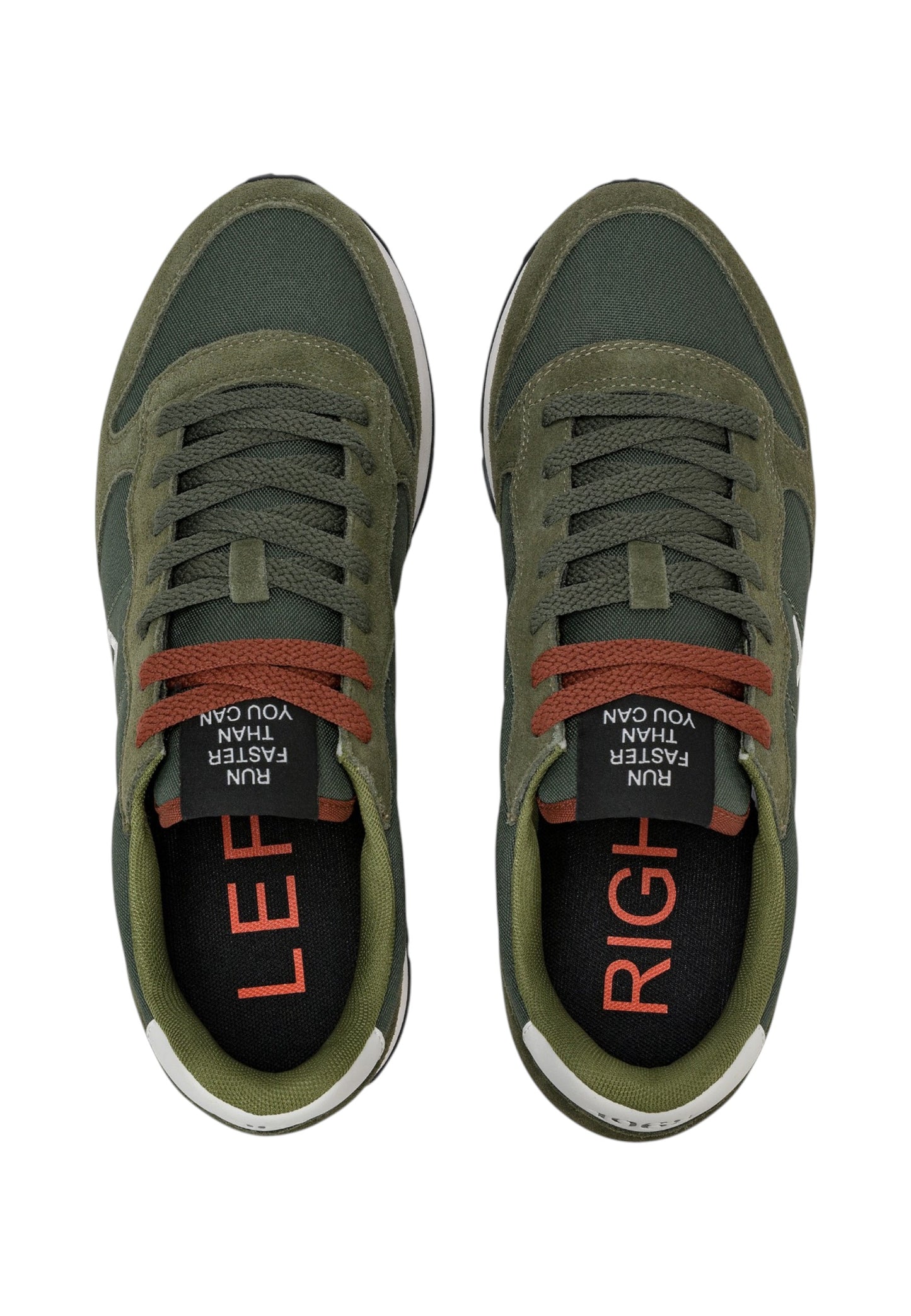 Sneakers Basse Uomo Sun68 Stile Running, Logo Ricamato, Nylon E Suede Tom Solid Z46101