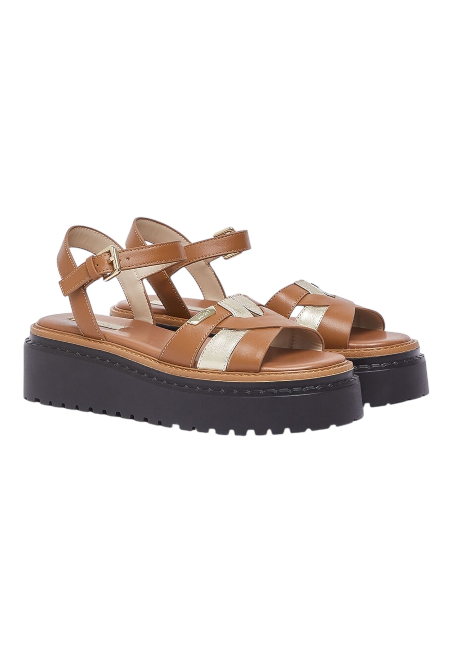 Sandali Platform Donna Liu Jo In Pelle Di Vitello Con Dettagli Metallizzati Bessie 01 SA6159PX026