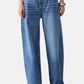Jeans Wide Leg Donna Liu Jo A Vita Regular Con Chiusura Asimmetrica Straight Awry UF6160D4854