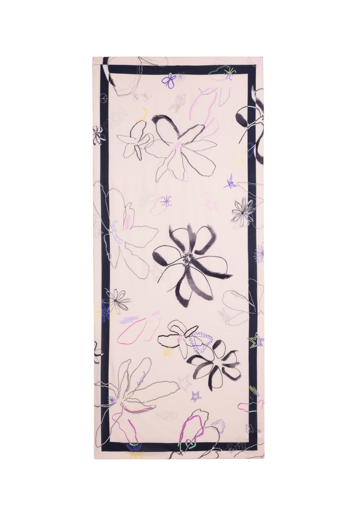 Foulard  Donna Desigual 80x185 cm, Motivo floreale, Viscosa Lenzing EcoVero Lyra 26WAWA12