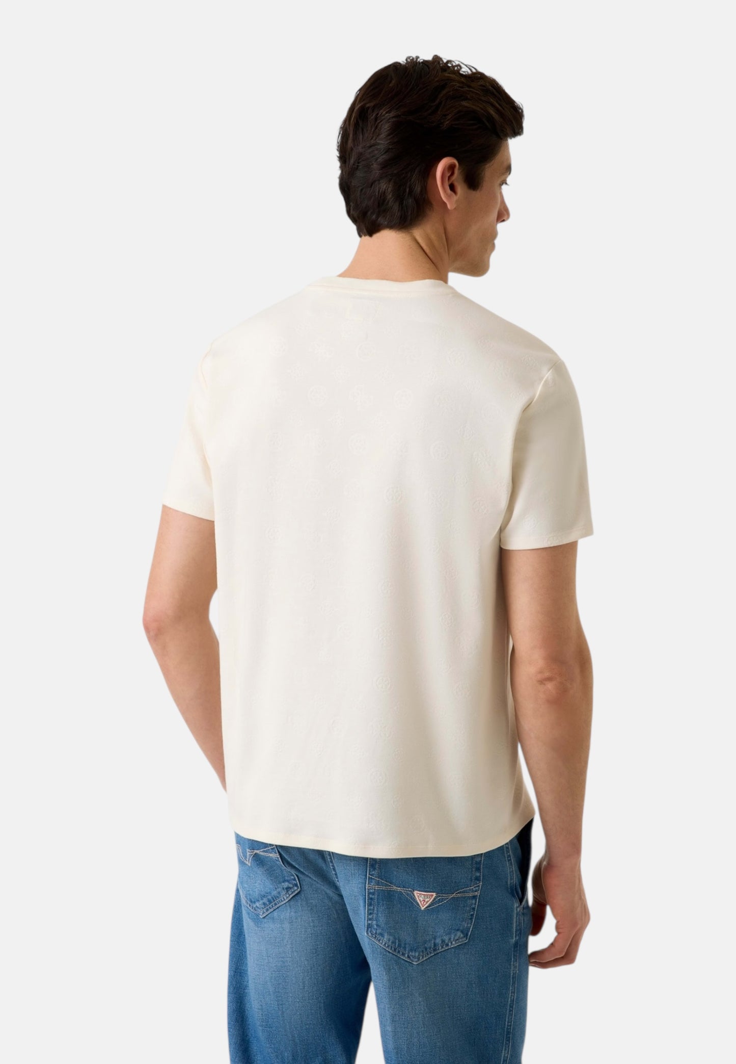 T-Shirt Manica Corta Uomo Guess Peony Logo Nico Embossed M6GP26K3177