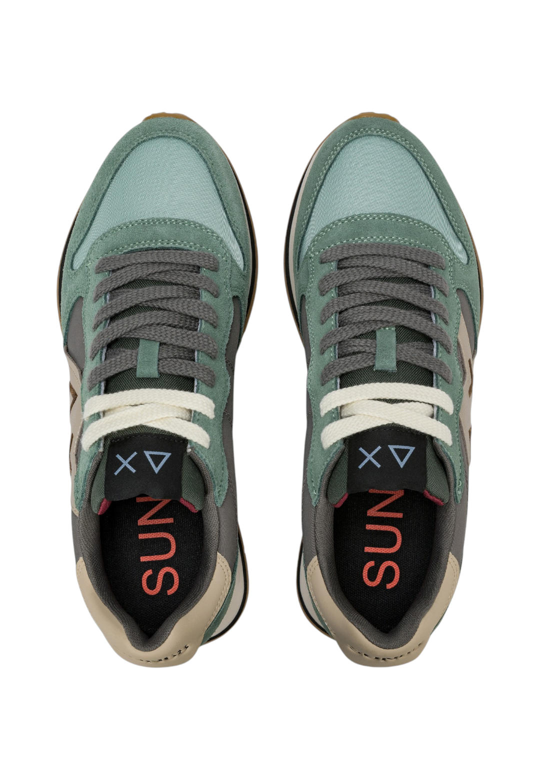 Sneakers Basse Uomo Sun68 Stile Running, Nylon E Suede, Maxi Logo, Bicolor Jaki 2.0 Bicolor Z46122