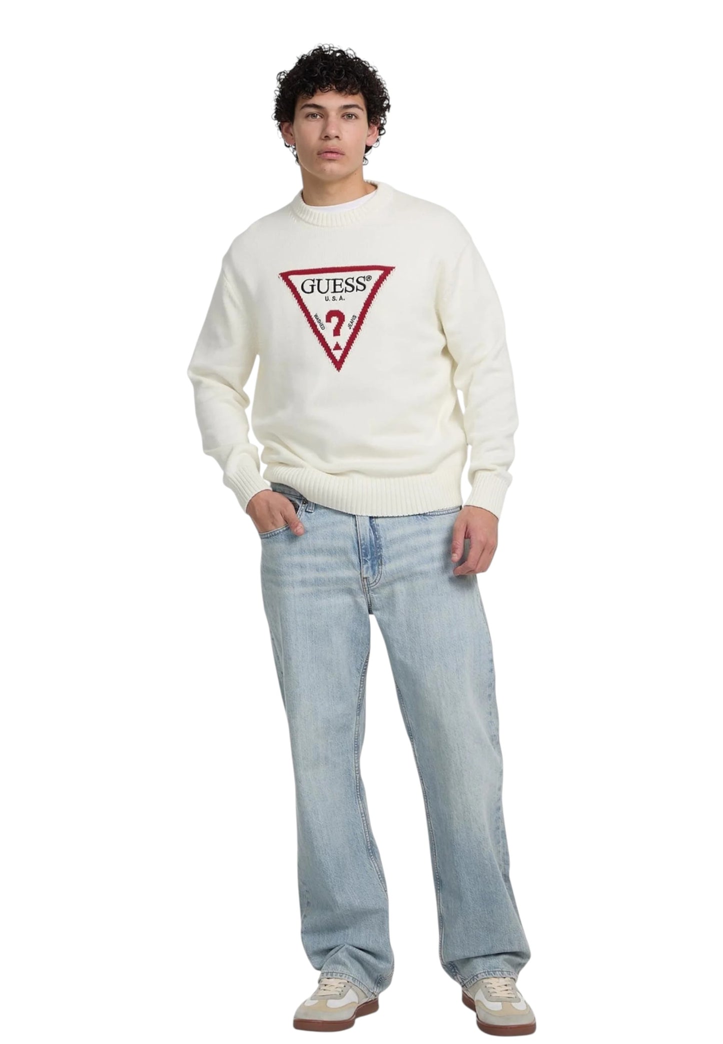 Maglione A Girocollo Uomo Guess  Gj Big Triangle M4BR32Z3HM1
