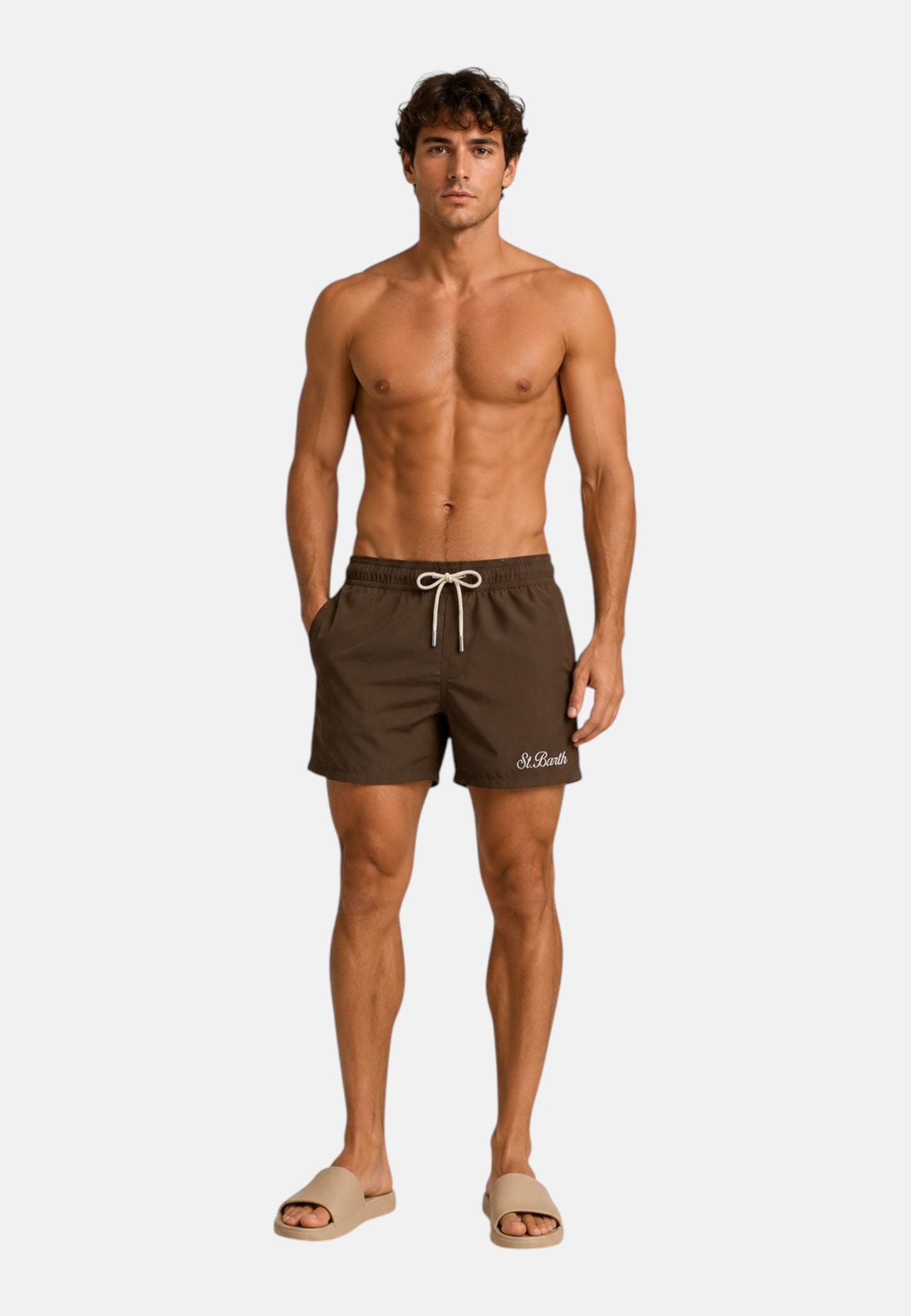 Costume da bagno Short Uomo Mc2 Saint Barth Fantasia Toile Con Tasca Posteriore Con Patta Patmos PATM001
