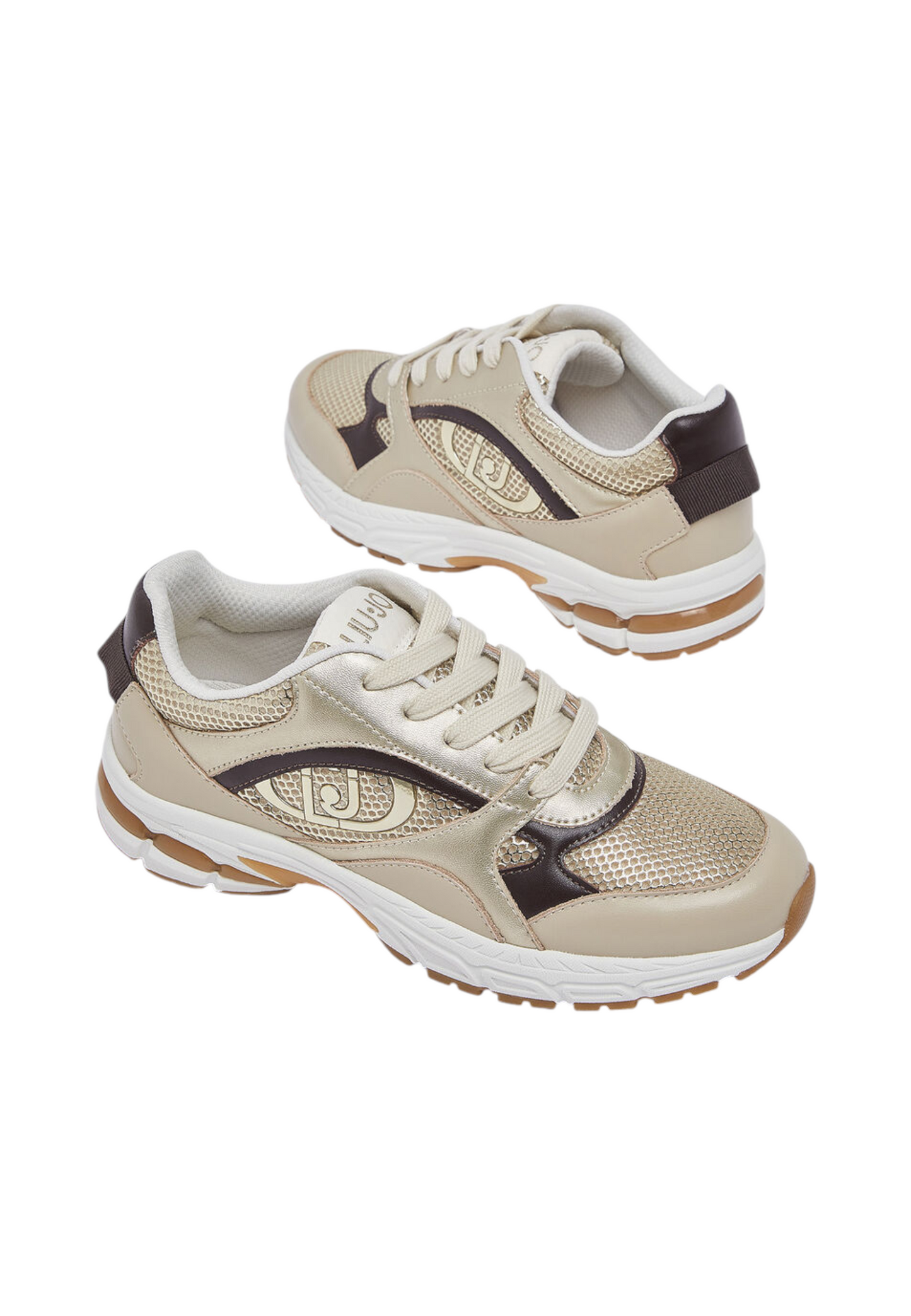 Sneakers Basse Donna Liu Jo Chunky In Pelle Con Inserti In Mesh Trixie 01 BF6063PX932