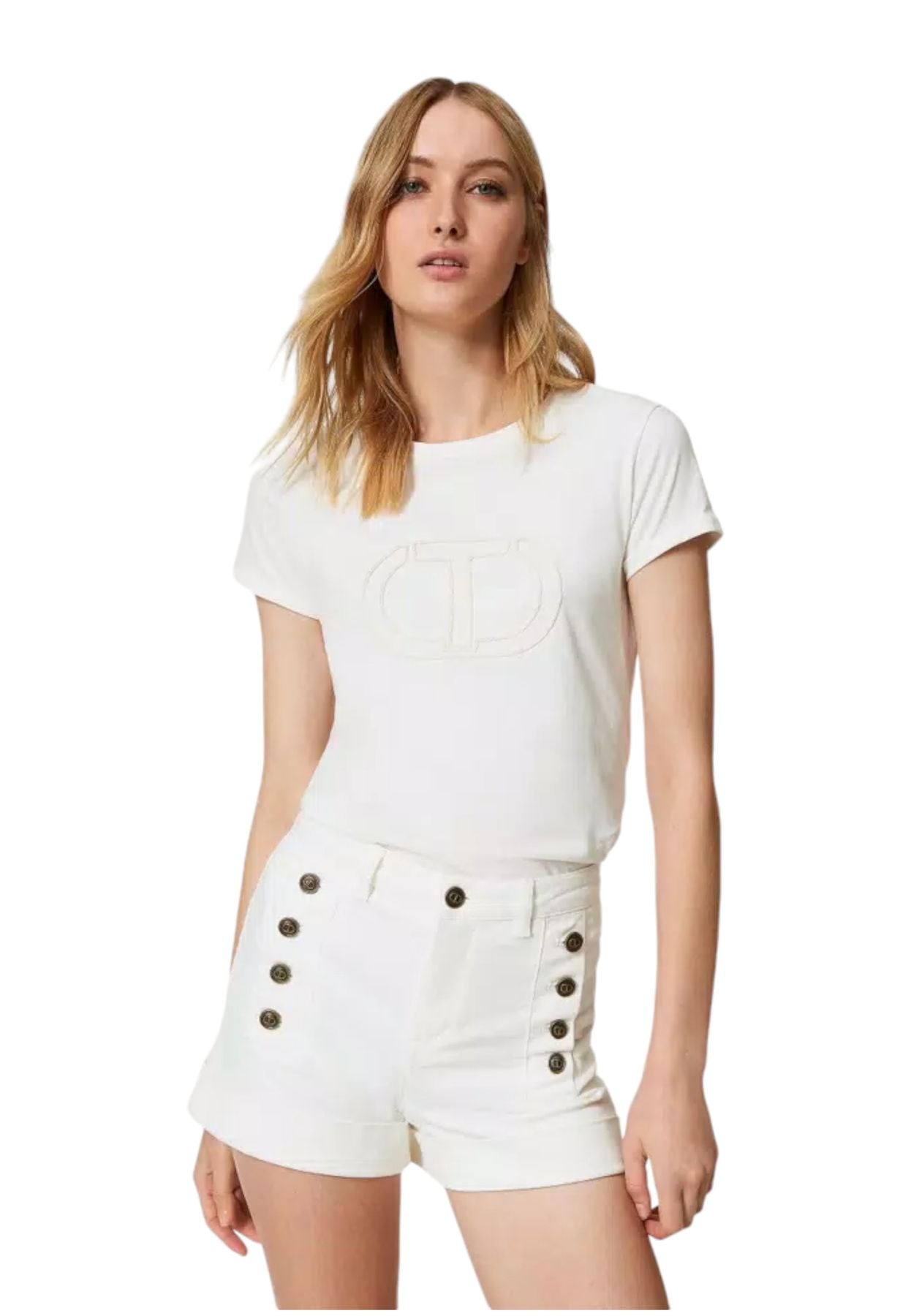 T-Shirt Manica Corta Donna Twinset Con Ricamo  241TP2212