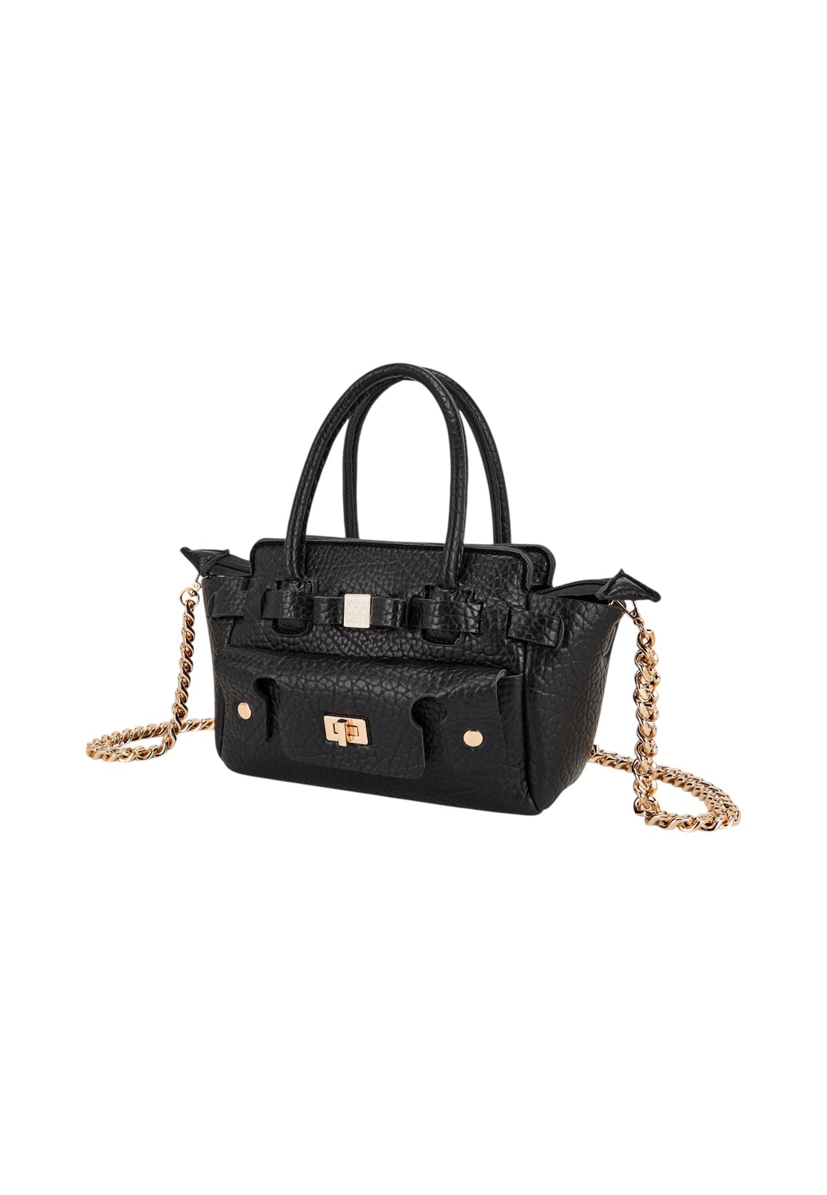 Borsa A Mano Donna Save My Bag Shopping bag piccola, Doppi manici, Chiusura con zip, Logo Save My Bag in metallo, Finitura effetto pelle, Dimensioni: 25 x 9 x 16 Cm Clara S62-CLARA-S-PUB