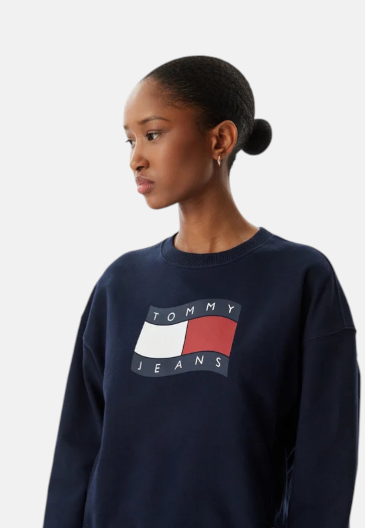 Felpa A Girocollo Donna Tommy Jeans  Tjw Bxy Wavy Flag C DW0DW22742