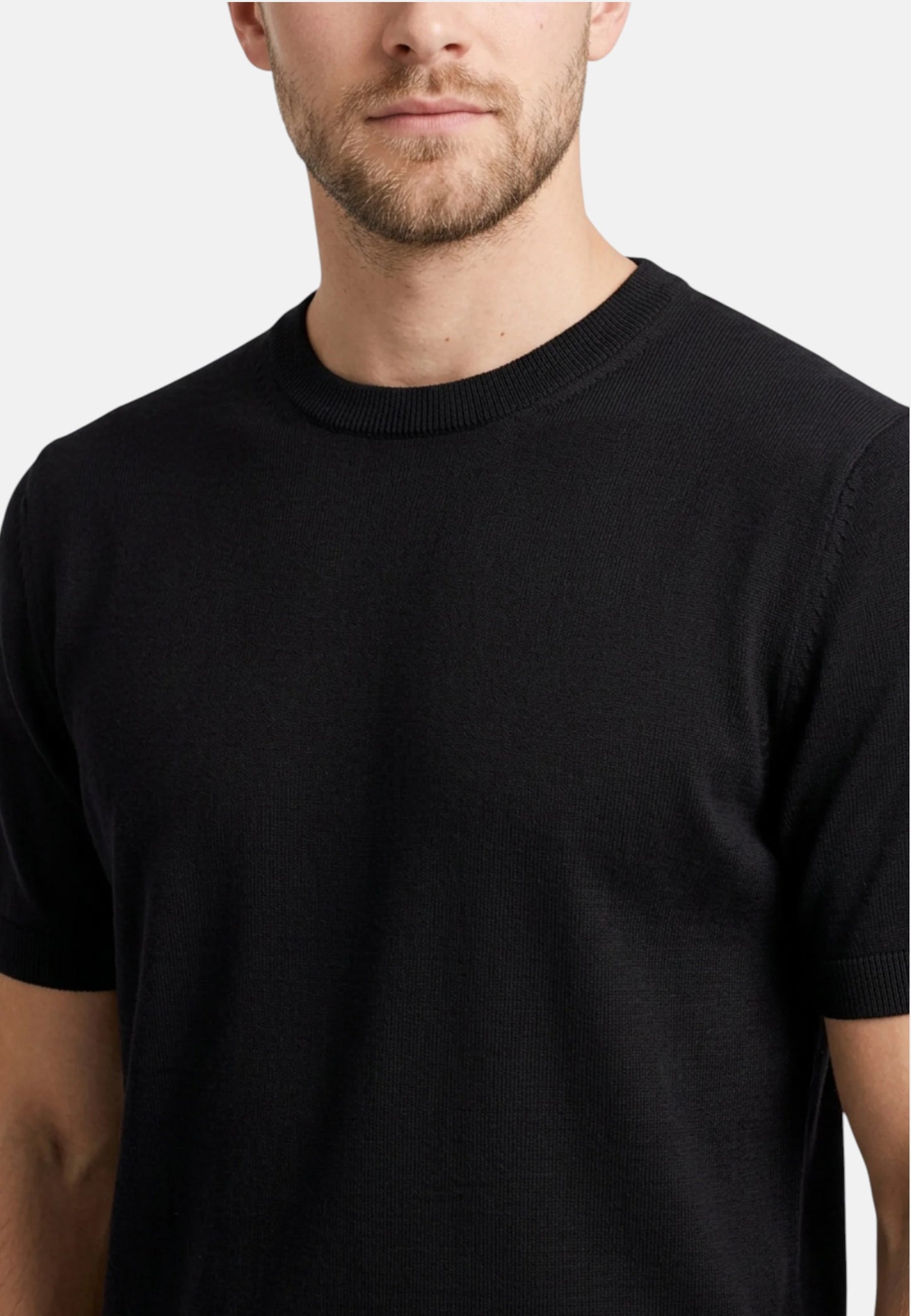 Maglia A Girocollo Uomo Liu Jo Manica Corta In Cotone E Seta  QXX067MA19R