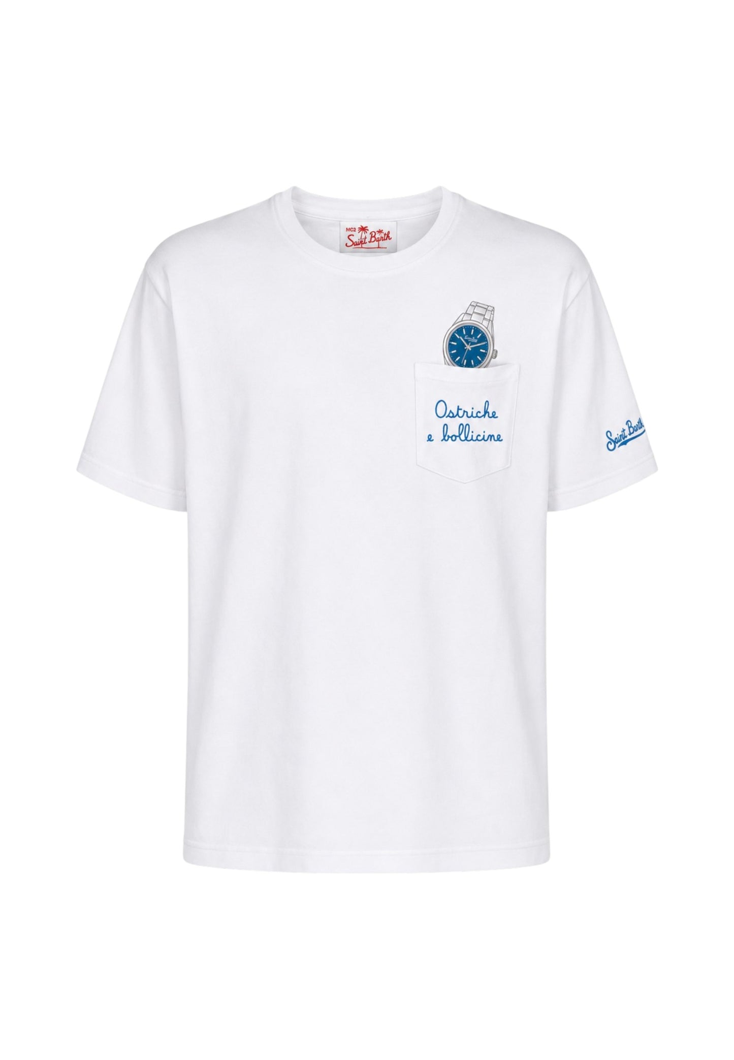 T-Shirt Manica Corta Uomo Mc2 Saint Barth Ostriche Bollicine Austin AUS0001