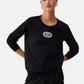 Felpa A Girocollo Donna Liu Jo Logo Strass Linea Eco TA6073FS090