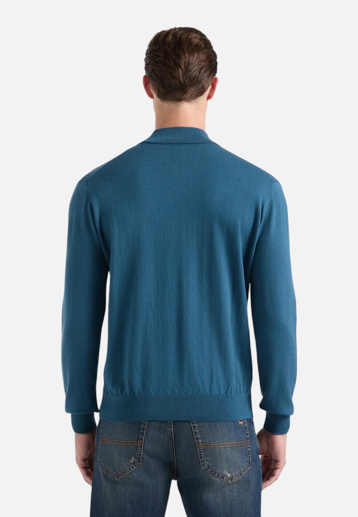 Maglia Collo Alto Uomo Harmont & Blaine Misto cotone e lana, Lavorazione 3D sul davanti, Regular Fit, Finiture a costine, Logo Harmont & Blaine  HRR957030788
