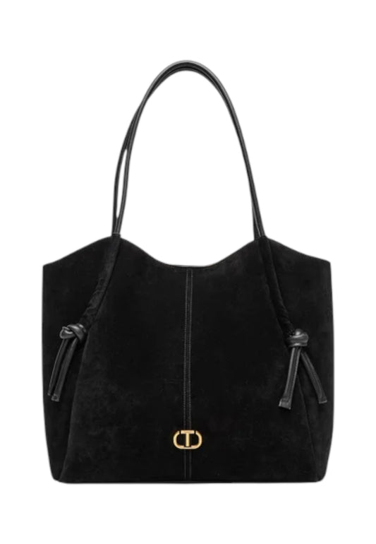 Borsa A Spalla Donna Twinset Tote In Pelle Grande Doppio Manico Con Nodo  252TD8350