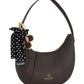 Borsa A Spalla Donna Braccialini Hobo, Singolo, Chiusura con zip, Una tasca interna portacellulare, Charm removibile con margherita e fiocco a pois, Dimensioni: 32.5 x 7 x 29 Cm Beth B19227YY