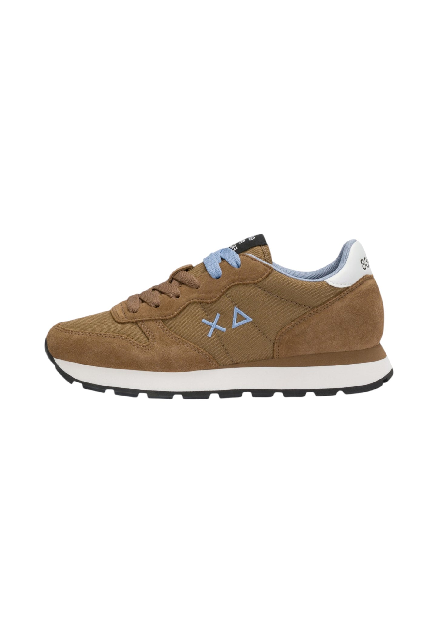 Sneakers Basse Donna Sun68 Stile Running, Nylon E Suede, Logo Ricamato Ally Solid Z46201