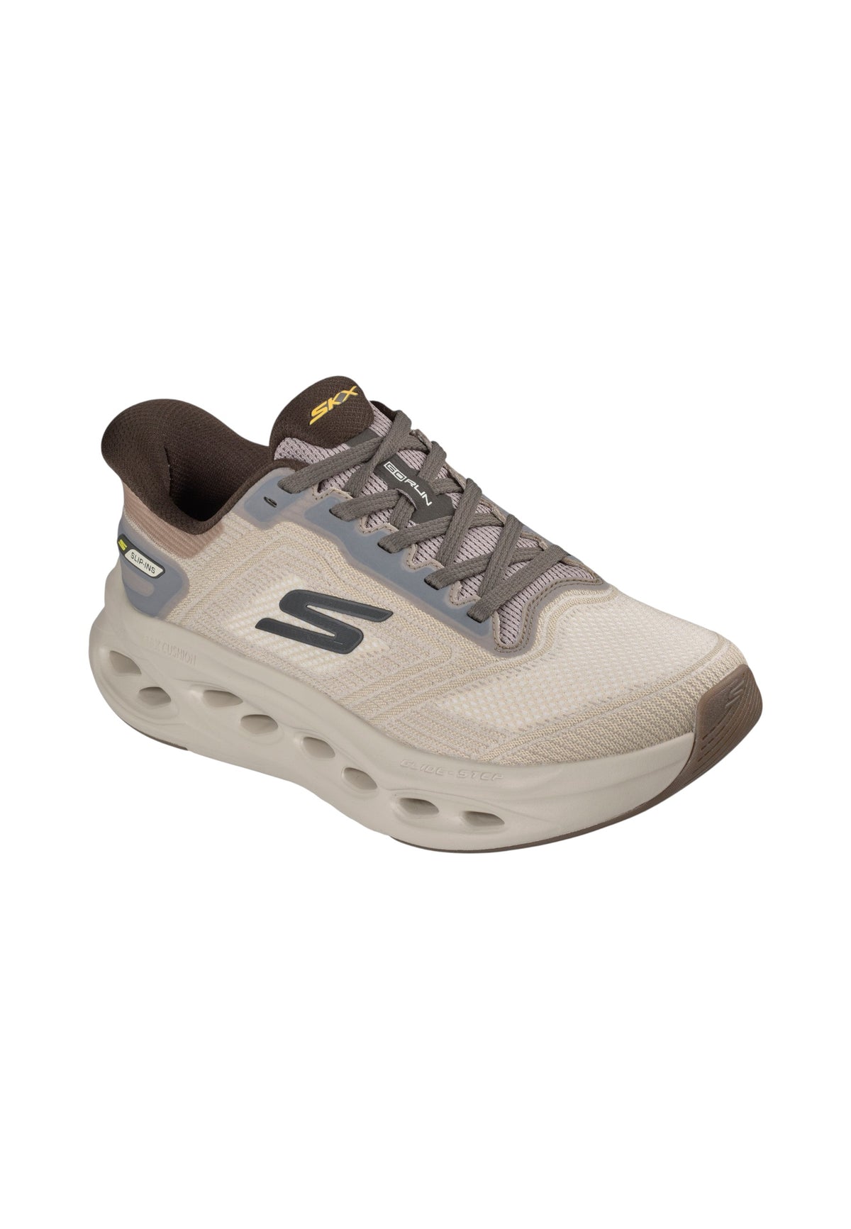 Sneakers Basse Uomo Skechers Hands Free Slip-ins, Max Cushioning, Air-Cooled Goga Mat, Ultra Go, Glide-Step, Heel Pillow, Soft Stride, Natural Rocker Technology, Suola Goodyear, Vegan, Lavabile in lavatrice Max Cushioning Glide-Step 220415