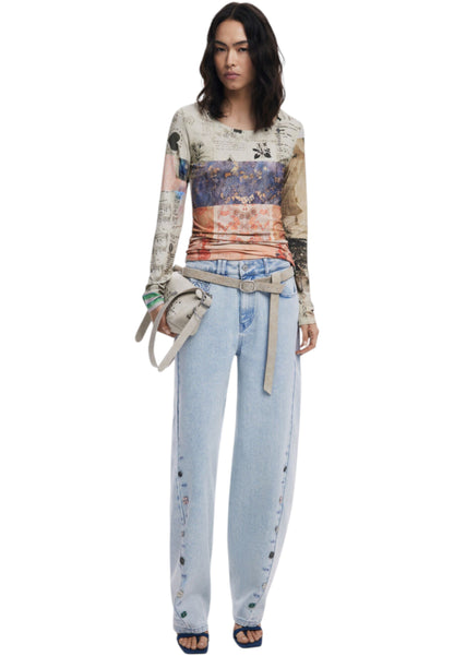 T-Shirt  Donna Desigual  Ts Limbani 25WWTK33