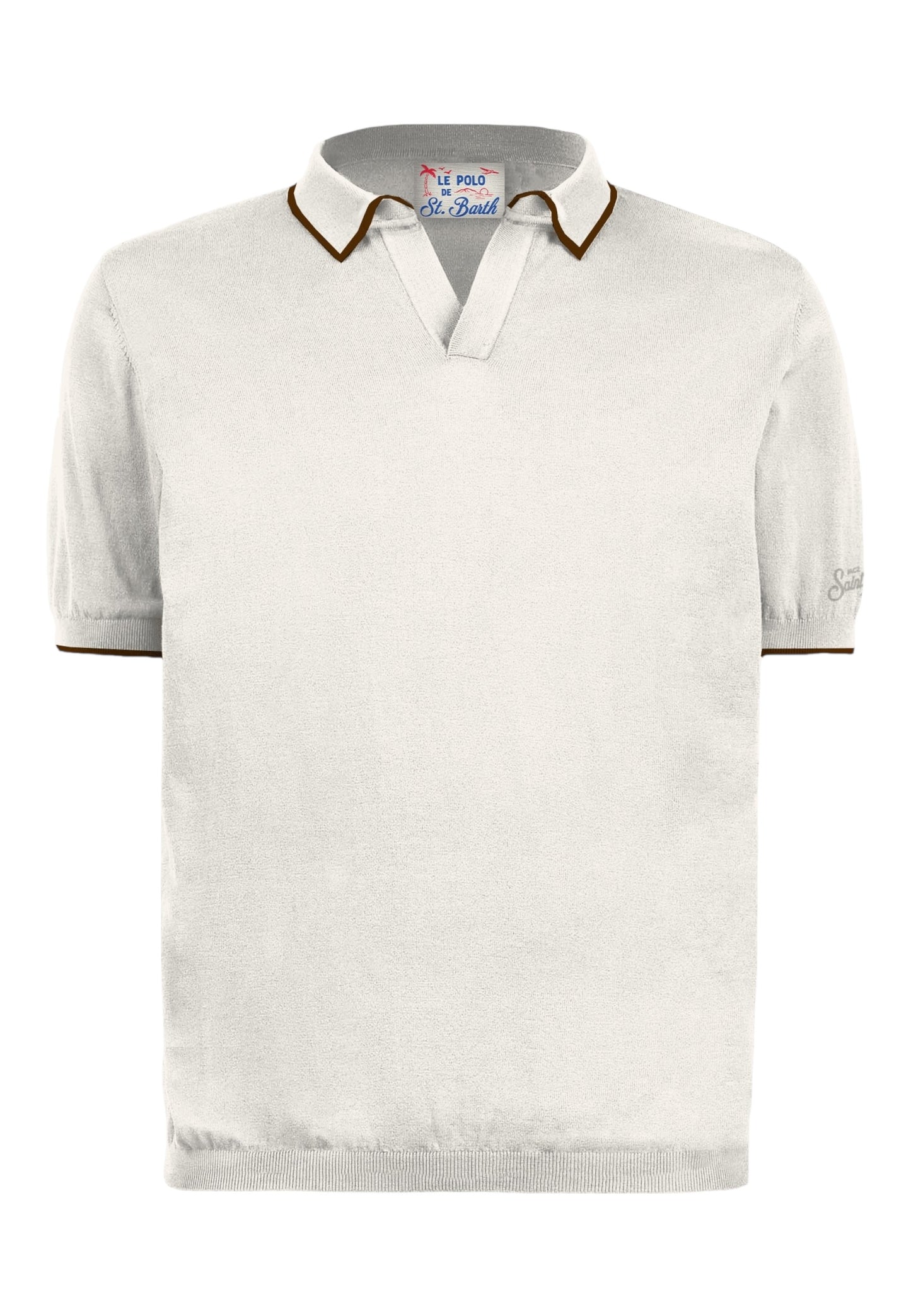 Polo Manica Corta Uomo Mc2 Saint Barth  Sloan Contrast Cotton SLO0014
