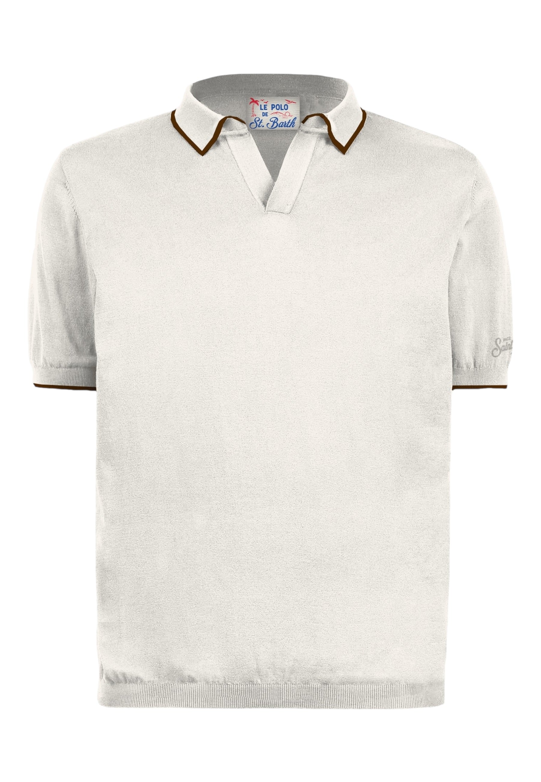 Polo Manica Corta Uomo Mc2 Saint Barth  Sloan Contrast Cotton SLO0014