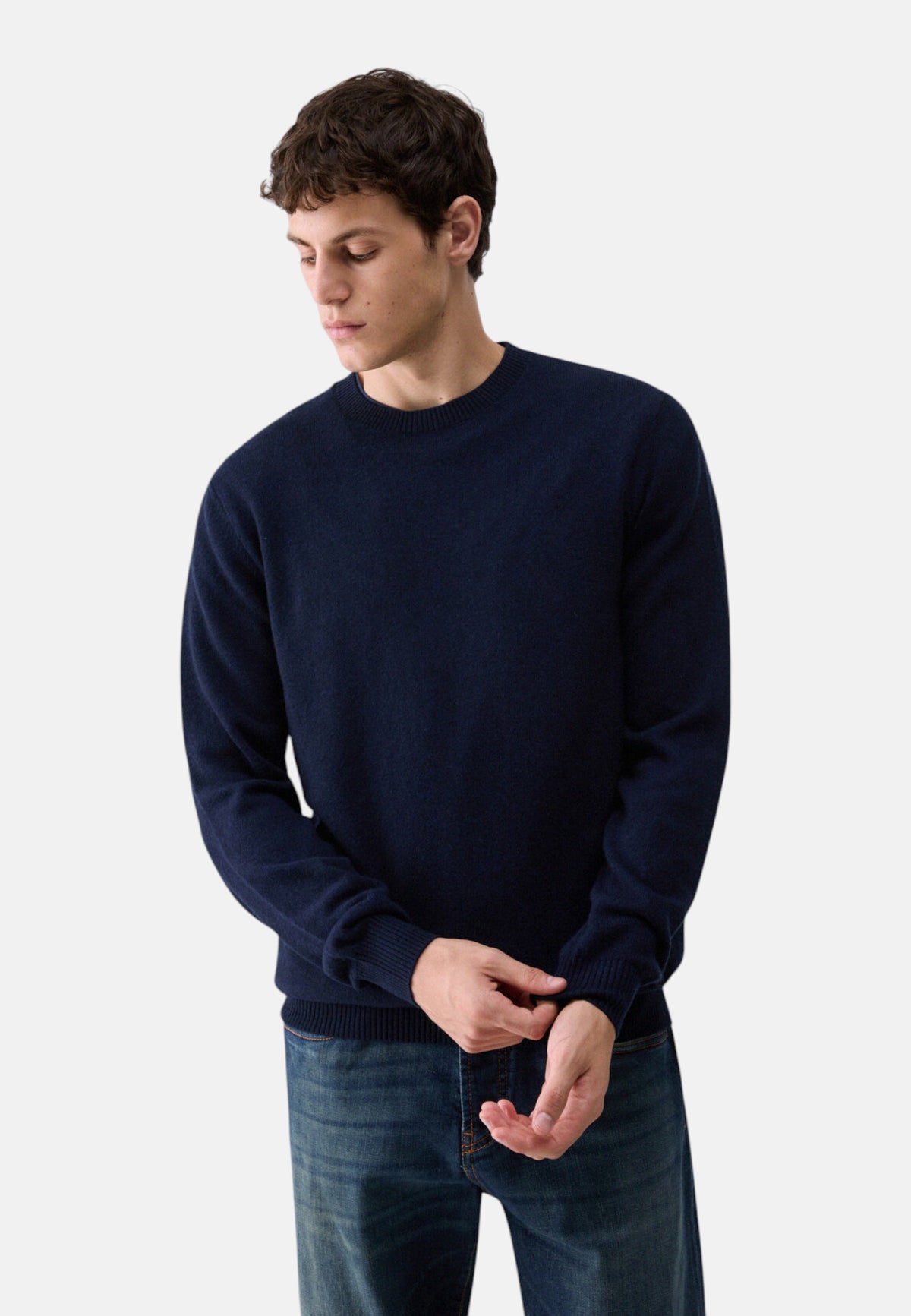 Maglione A Girocollo Uomo Liu Jo In Lana E Cashmere  QF6145MA23P
