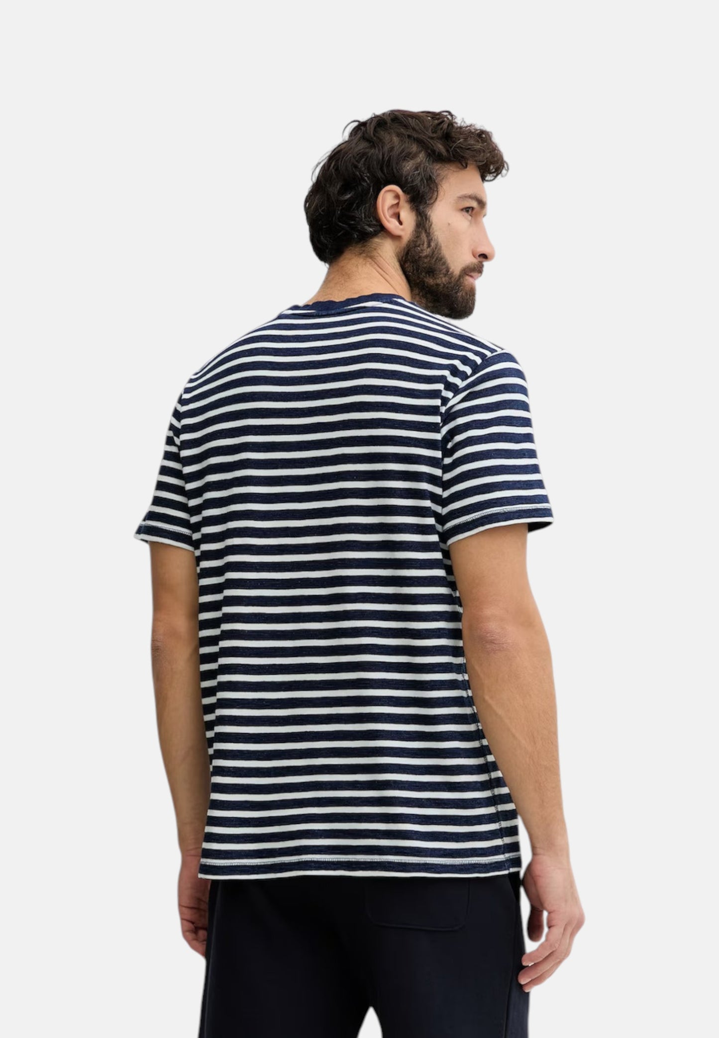 T-Shirt Manica Corta Uomo Guess  Guessxns - Striped Indigo M6GI47K3499