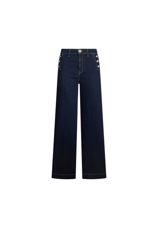 Jeans Flare Fit Donna Liu Jo Bottom Up Vita Alta Button UF5090D0264