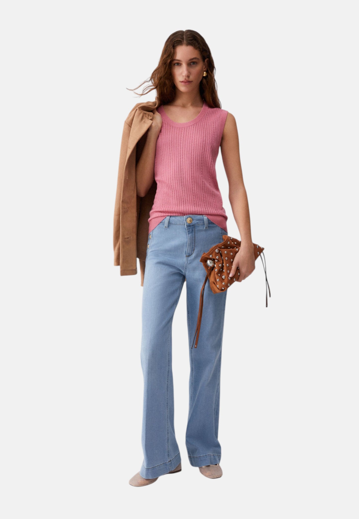 Jeans Flare Fit Donna Liu Jo Vita Alta Flare Button UA6162D0275