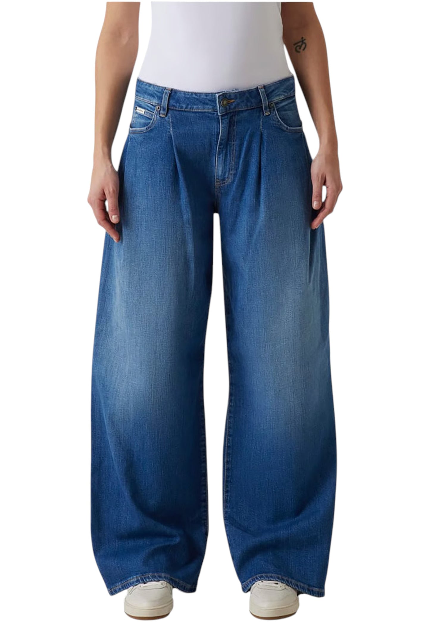 Jeans Wide Leg Donna Guess  Gj G12 Pleated W5BA2UD0023