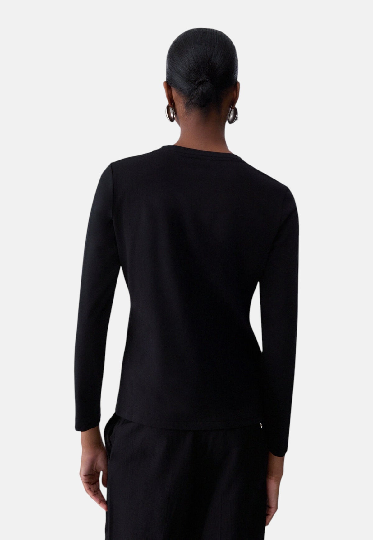 T-Shirt Manica lunga Donna Liu Jo Basica Monogram Stone TF6245JS003