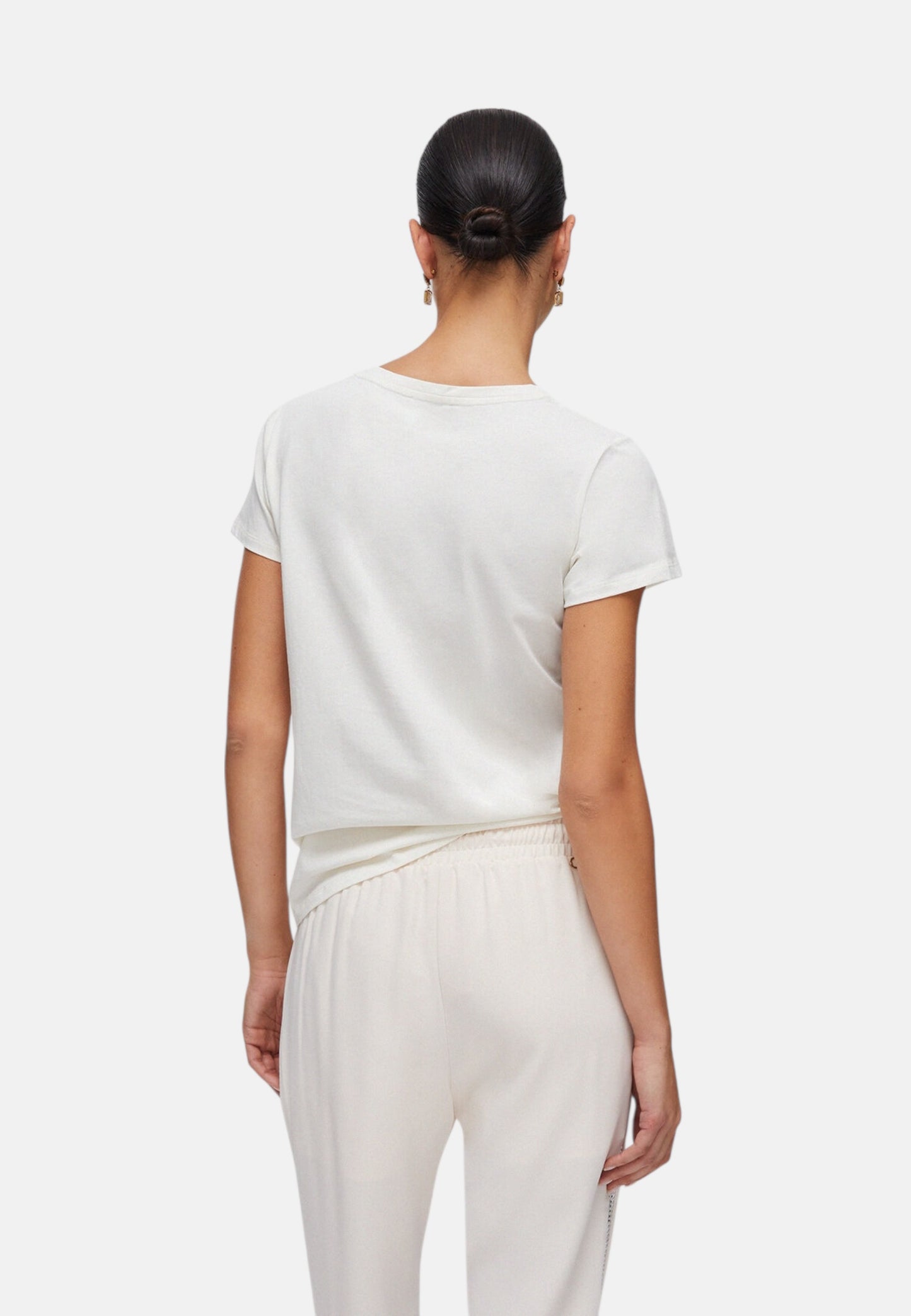 T-Shirt Manica Corta Donna Liu Jo LJ Strass Eco Line TA6056JS923