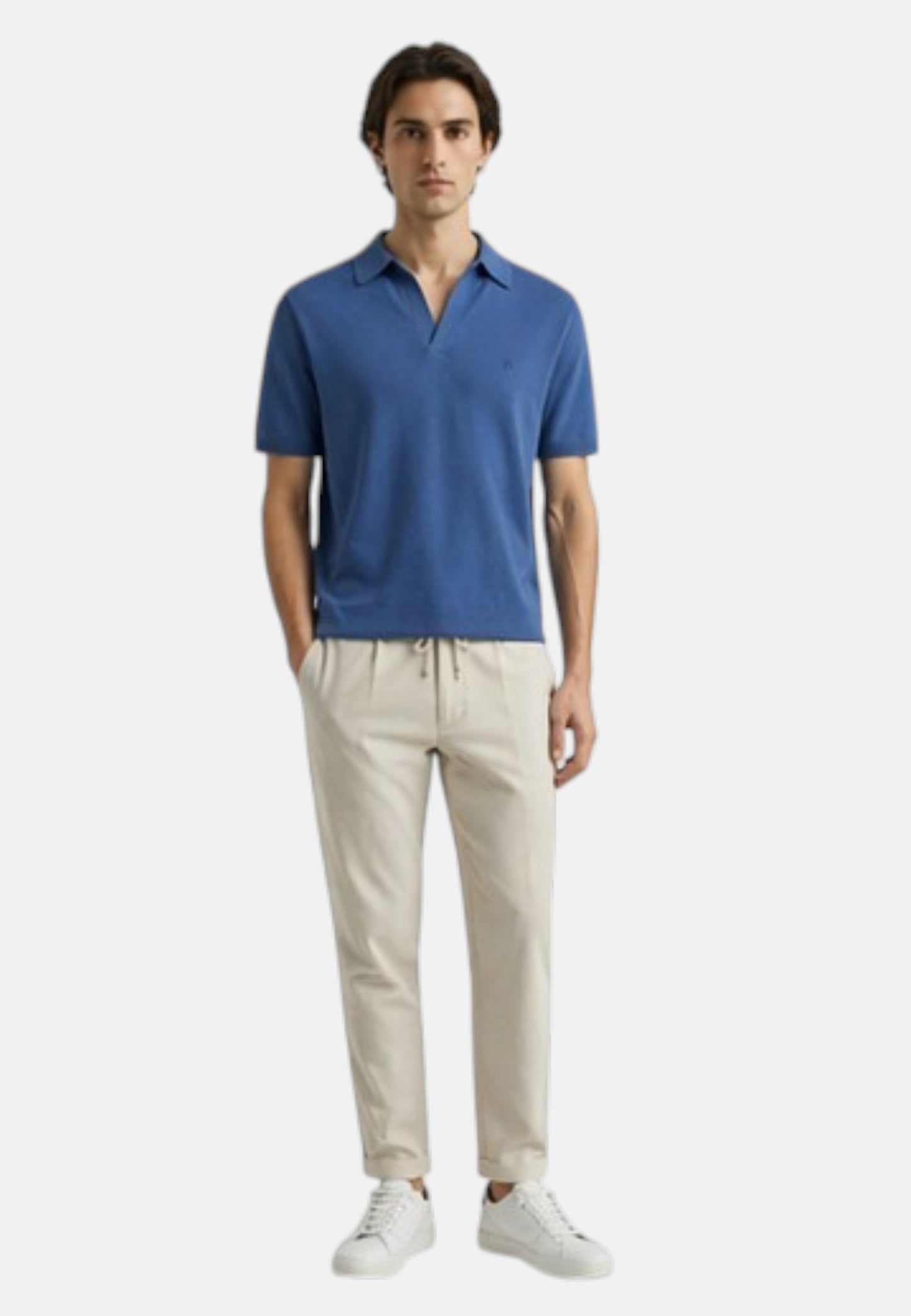 Polo Manica Corta Uomo Replay In Maglia Misto Lino  UK5157.000.G24024