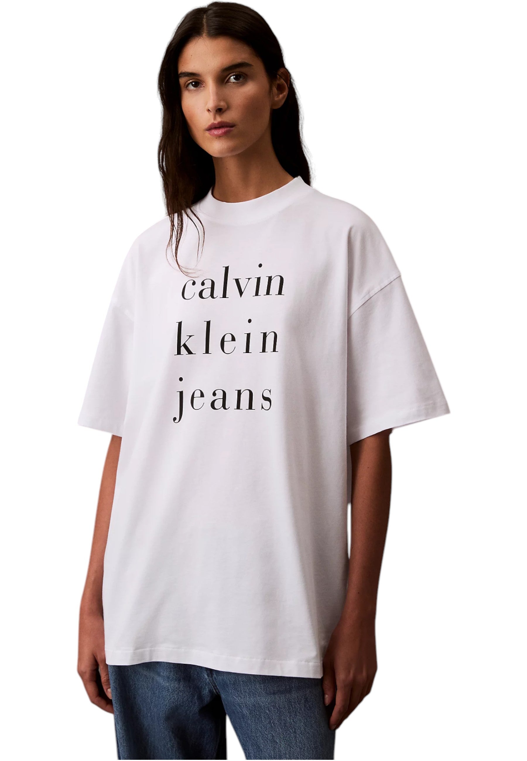T-Shirt Manica Corta Donna Calvin klein Jeans  Ckj Logo