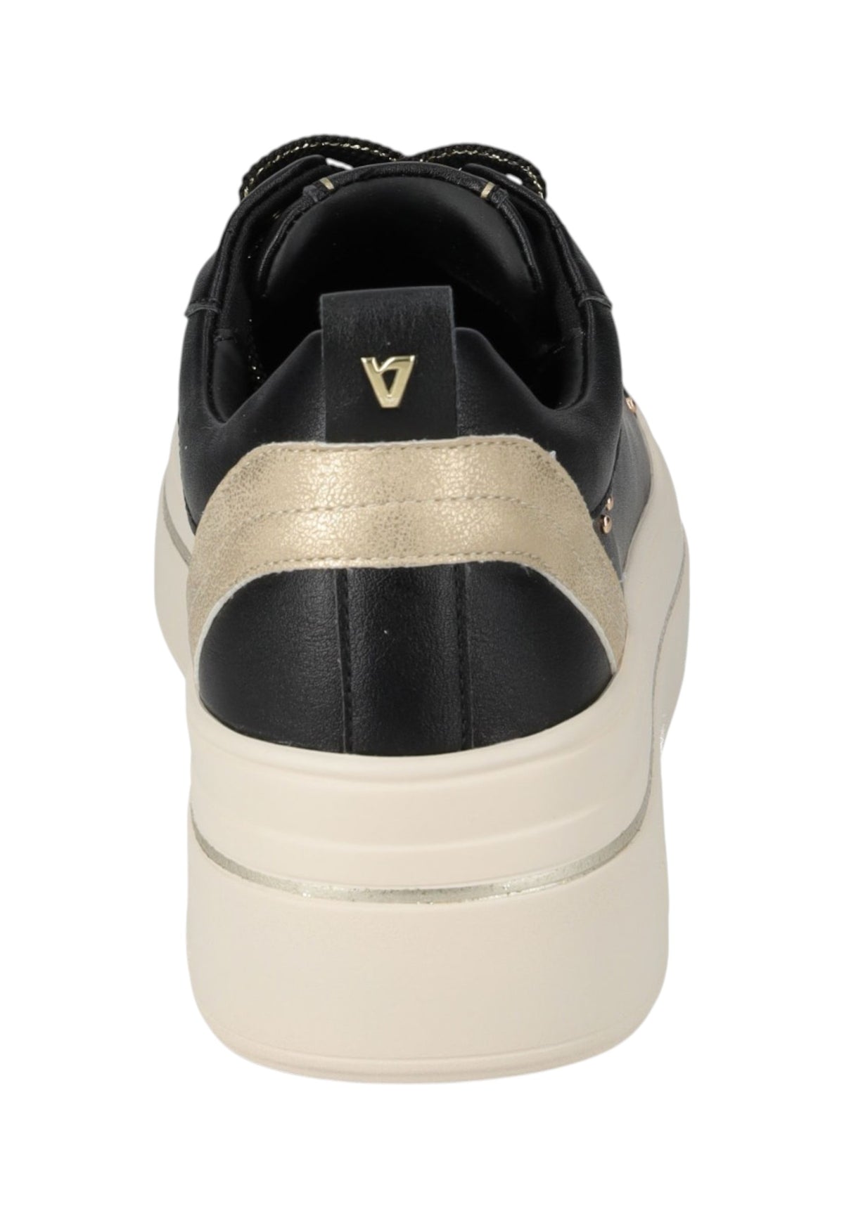 Sneakers Basse Donna Valleverde chiusura con lacci, piccoli rivetti laterali, inserto a contrasto sul tallone, suola spessa, sottopiede in pelle  V35450