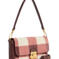 Borsa A Spalla Donna Coccinelle Motivo Vichy, In camoscio, Chiusura con dettaglio lock C-Me Lock Vi.p E1V5S120201