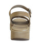 Sandali Con Zeppa Donna Frau 4cm In Pelle Scamosciata  04B2